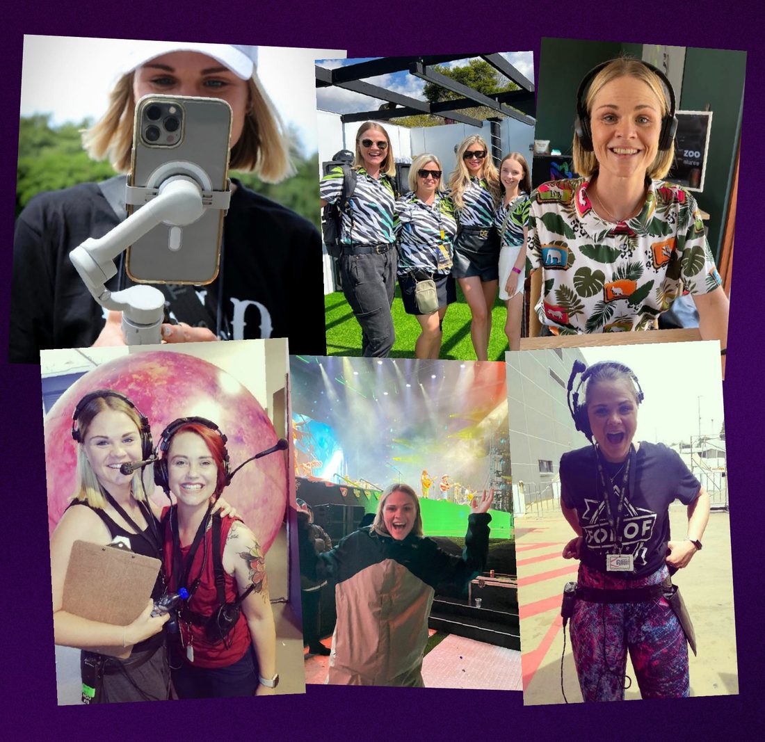 Bineke on set and on location at live events