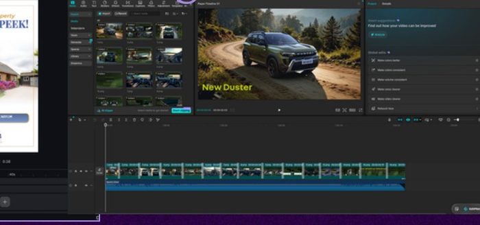 Video editing timeline